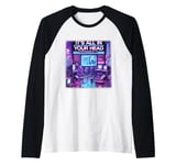 It's All In Your Head Cyberpunk Japanese Vaporwave Aesthetic Raglan Baseball Tee