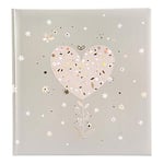 goldbuch Wedding Album Elegant Heart in Turnowsky Design, Photo Album with 60 White Pages and Glassine, Memory Album with Gold Embossing, Art Print Album with Flowers Heart, Paper, Approx. 30 x 31 x 4