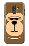 Cute Grumpy Monkey Cartoon Case Cover For Samsung Galaxy J8 (2018)