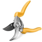 GRÜNTEK Secateurs, Garden Pruning Shears F1, SK5 Blade 48 mm, Bypass, Teflon-Coated, Ergonomic Shape, Garden Pruner - Yellow