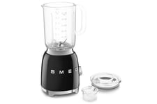 Smeg Jug Blender - Retro, 1.5L, 800W, 4 Speeds, Black, BLF03BLUK