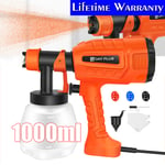 1000ML Paint Sprayer Spray Gun Airless Electric 1000W Car Spray gun Fence Wall