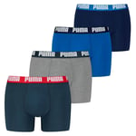 Puma Boxer Homme, Lot De 4- Basic Boxer Ecom, Coton Stretch, Everyday