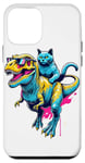 Coque pour iPhone 12 mini Pop Art Dinosaur T-Rex Chartreux Tyrannosaure Rex