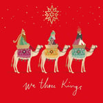 We Three Kings Camels Star Religious  Gold Foiled Charity Christmas 6 Cards Pack