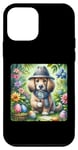 Coque pour iPhone 12 mini Chien détective recherche des objets cachés. Recherche mystère