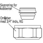 15MM OMLØBERSÆT T. KOBBER/STÅL