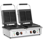 Royal Catering Dobbelt vaffeljern - belgiske vafler 2 x 2000 W