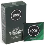 12 x Exs Jumbo Extra Large Size Condoms | Super King Size Vegan | Width 69mm |