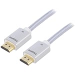 Cable hdmi 2.1 male des deux cotes 3m argent