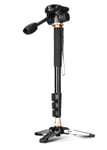 QZSD Q158BS Lightweight portable aluminum 4 sections tripod monopod For Camera