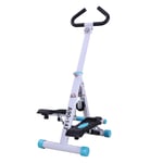 Foldable Stepper Adjustable Step Machine with Handlebar LCD Display