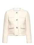 Pocket Tweed Jacket White Mango