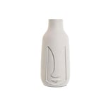 Home ESPRIT Vase Blanc en Bois de manguier Moderne Face 15 x 15 x 30 cm