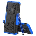 iPEAK For Samsung Galaxy A21s Case Heavy Duty Shockproof Rugged kickstand Armor Cover For Galaxy A21S Phone (Blue)