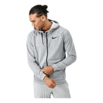 Nike Dry Full Zip Fleece, Veste à capuche Homme, Gris (Dark Grey Heather/Black), M