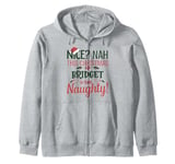 BRIDGET Personalized Christmas Naughty Nice BRIDGET Name Zip Hoodie