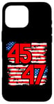 Coque pour iPhone 16 Pro Max 45 47 Trump 2024, Trump President 45 47, 45 47 Chemise pour homme