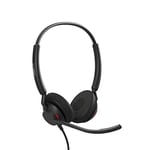 Jabra Engage 40 Wired Stereo Headset with Noise-Cancelling 2-Mic Technology, Ultra-Light Design and USB-C Cable - works with all leading Unified communications platforms such as Zoom, Unify - Black