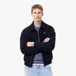 Lacoste Blouson aviateur en laine zippé rembourré Taille 54 - L Bleu Marine