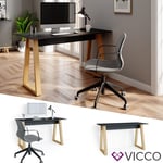 Vicco Bureau Nautica, bureau informatique, PC, bureau, anthracite, chêne