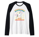 Funny Hanukkah Jewnicorn Unicorn Girl LGBT Jewish Chanukah Raglan Baseball Tee