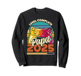 Dad-to-be LEVEL COMPLETE PAPA 2025 Gaming Vintage Sweatshirt