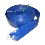 Tuyau de refoulement 32mm 5 mètres pour l'évacuation de l'eau, pvc Polyester pvc Bleu Layflat Rubber for Fire and Pools (1 1/4