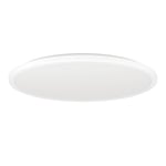 Eglo Plafonnier LED en saillie Rovito, lampe de plafond ronde, éclairage pour salle de bains en plastique blanc, blanc chaud - blanc froid, IP44, Ø 50 cm