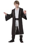 Poywuo Déguisement Maître Jedi Super-héros pour Enfant Garçon Fille Costume de Guerrier Superhero Bodysuit Jumpsuit pour Cosplay Halloween Carnaval