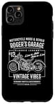 iPhone 11 Pro Max Roger's Garage Vintage Motorcycle Design for the Name Roger Case