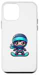 Coque pour iPhone 12 mini Planche Ninja Snowboard Ninja Snow Rider Snowboard