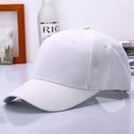 WAZHX Black Cap Solid Color Baseball Cap Snapback Caps Hats Fitted Casual Hip Hop Dad Hats For Men Women Unisex White