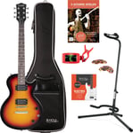 Pack Guitare Electrique LP-Style Set Support Sac Accordeur Plectres Sunburst