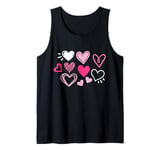 Cute Happy Valentines Day Cute Love Heart Pattern Women Kids Tank Top