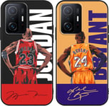 [2 Pack Coque Pour Xiaomi 11t 5g 6,67"",Dessin Animé Sport Basketball Maillot 23 24 Motif Housse Souple Silicone Tpu Bumper Protection Case Pour Enfants Garçon Petit Ami Adolescent Cadeau