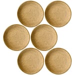 Leonardo Matera 018371 Lot de 6 assiettes en céramique Passe au micro-ondes Beige avec bord Ø 16,3 cm