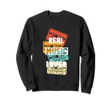 Real Music Lover Retro Cassette Tapes Sweatshirt