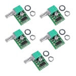 Lot de 5 modules d'amplificateur PAM8403 5 V, 2 modules d'amplificateur audio 3 W + 3 W double canal mini amplificateur numérique Hi-Fi, mini haut-parleurs à monter soi-même