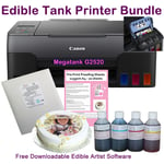 G2520 Ink Tank, Edible Printer Bundle with HobbyPrint® edible ink & Icing Sheets