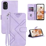 GOTOURED for Motorola G22 Phone Case Wallet,for Moto G22 Phone Case Card Holder Leather Kickstand Flip Cases,Wrist Strap,Magnetic Closure,Shockproof Protective Cover for Motorolo Moto G22 (Purple)