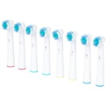 LOT DE 8 TETES / BROSSETTES DE RECHARGE- COMPATIBLE ORAL-B