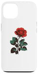 iPhone 13 Cute Red Roses Flower Gardening Red Flower Valentines Day Case