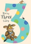 The Gruffalo You're Three Today 3rd Birthday Card Gruffalo's Child Mouse Age 3