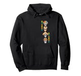 Dia de los Muertos Day of the Dead Sugar-Skulls Vertical Pullover Hoodie