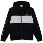 Sweat-shirt Lacoste  SWEATSHIRT JOGGER COLOR-BLOCK ZIPPÉ A CAPUCHE  NOIR E