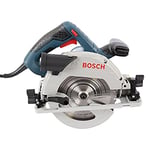 Bosch Professional scie circulaire GKS 55+ GCE (avec clé six pans, 1 lame pour bois, butée longitudinale, adaptateur d'aspiration, dans boîte carton)