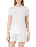 Emporio Armani Ensemble de Pyjama Fluide en Viscose pour Femme Short Pajamas, Blanc