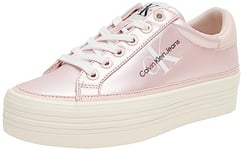 Calvin Klein Jeans Femme Baskets Vulcanisées Chaussures, Rose (Pearlized Peach Blush), 40 EU