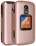 Grid Textured Hard Shell Case Cover for Alcatel TCL Flip 2 Phone (T408DL)